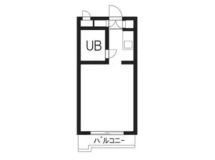 ユースフル下落合(ワンルーム/2階)の間取り写真