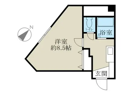 旭グリーンハイツ(1K/1階)の間取り写真