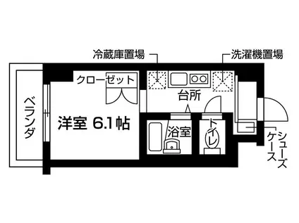 NASIC東上野(ワンルーム/9階)の間取り写真