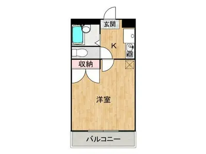 サンルーチェHARA(1K/2階)の間取り写真