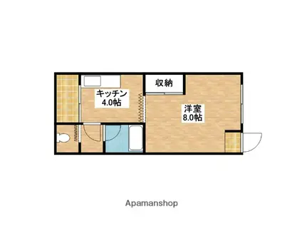 パーム和歌浦(1DK/2階)の間取り写真