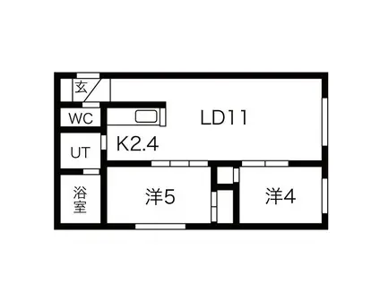 CASA澄川(2LDK/3階)の間取り写真
