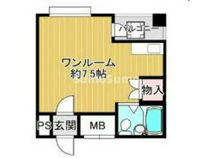 ザ・シティ御影(ワンルーム/3階)の間取り写真