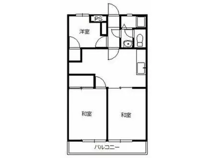 レジデンス中陣(3DK/3階)の間取り写真