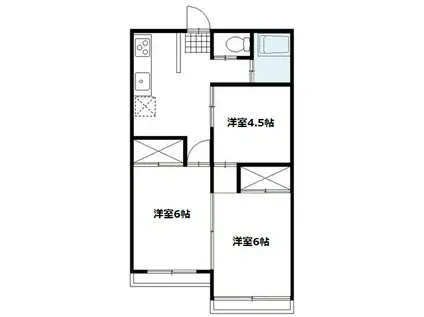 遠藤コーポ(3K/1階)の間取り写真