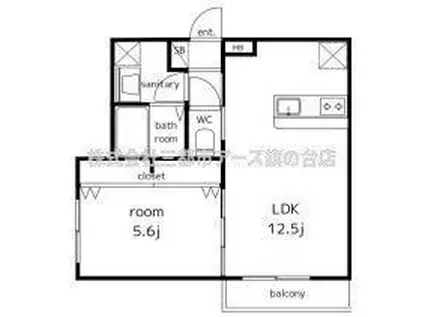 オルタンシアV(1LDK/3階)の間取り写真