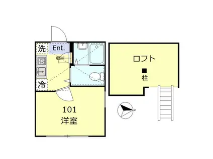 アジュール中野(1K/1階)の間取り写真