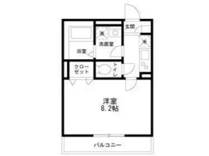 フォレストメゾン子安A棟(1K/1階)の間取り写真