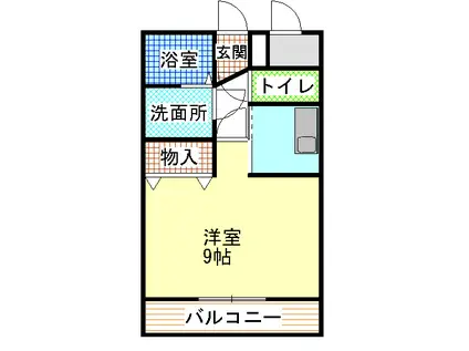 リヴェール(1K/3階)の間取り写真
