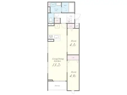 FLORET.Y(2LDK/3階)の間取り写真