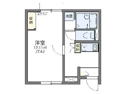レオネクストカーサ セレッソ(1K/1階)の間取り写真