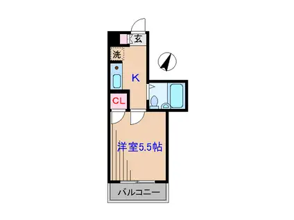 ネオハウス日吉(1K/4階)の間取り写真