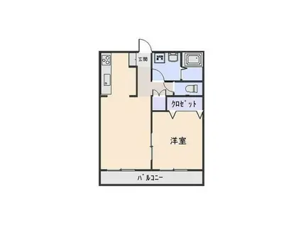 JR両毛線 国定駅 徒歩50分 2階建 築22年(1LDK/2階)の間取り写真