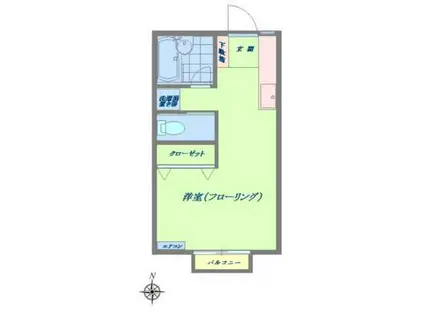 ビラナカノ(ワンルーム/2階)の間取り写真