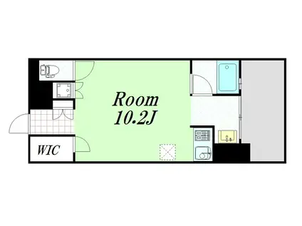 エス・キュート西天満(1K/8階)の間取り写真