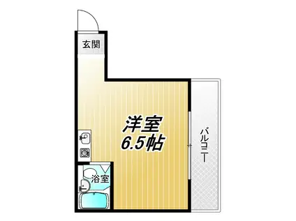 MS長瀬(ワンルーム/4階)の間取り写真