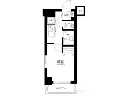 パークウェル高円寺駅前(1K/2階)の間取り写真