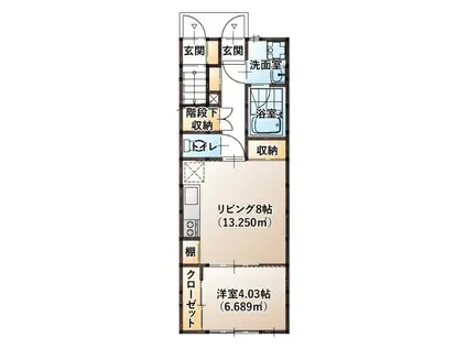 LIEN(1LDK/1階)の間取り写真