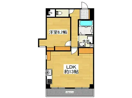 サンエイトONO II(1LDK/5階)の間取り写真