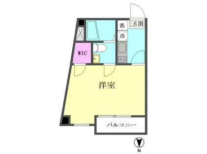 イルマーレグランデ(1K/3階)の間取り写真