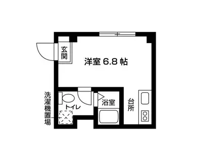 グリーンコート阿倍野II(ワンルーム/2階)の間取り写真