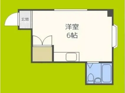 JPアパートメント東淀川(ワンルーム/1階)の間取り写真