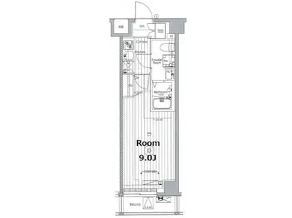 メイクス東向島II(1K/4階)の間取り写真