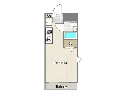 コスモリード大井町(ワンルーム/5階)の間取り写真