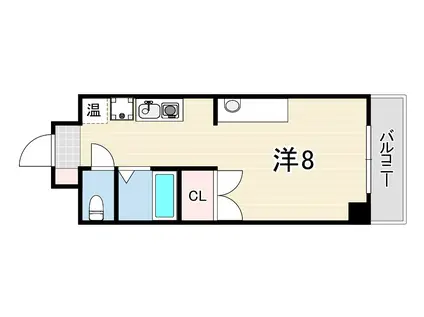 センプレヴィータ甲東園(ワンルーム/2階)の間取り写真