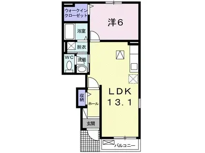 オズロード(1LDK/1階)の間取り写真