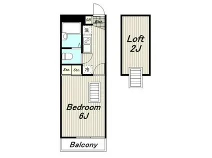 レオパレスTSURUMAKI(1K/1階)の間取り写真