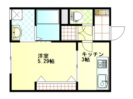ラ ヴェリタ(1K/2階)の間取り写真