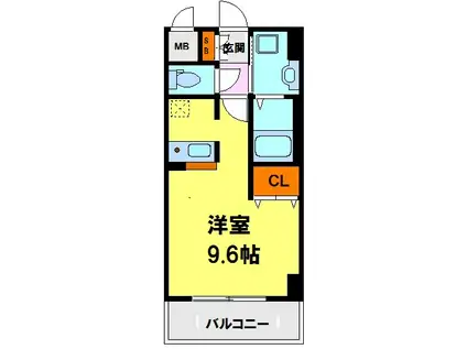 ONLYONE小花Ⅱ(1K/5階)の間取り写真