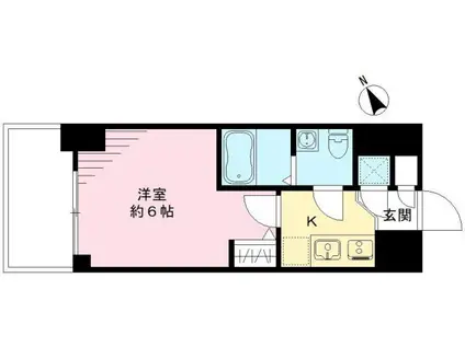 エスリード神戸ハーバークロス(1K/3階)の間取り写真