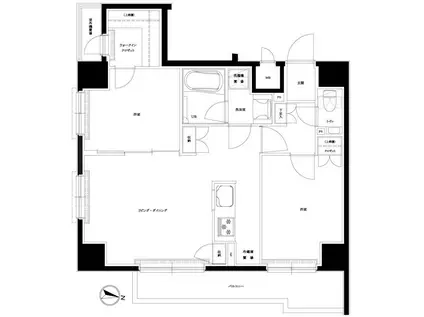 ルーブル東十条(2LDK/4階)の間取り写真