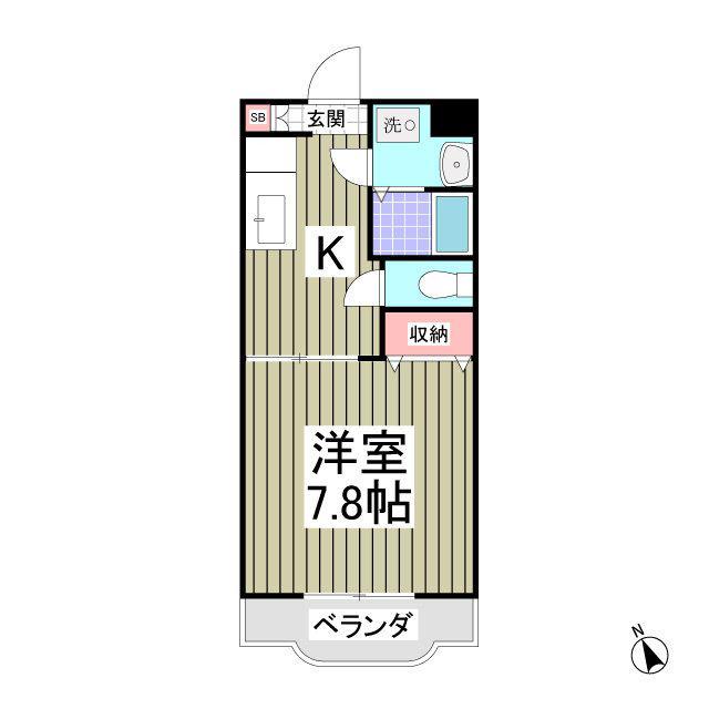 リュミエールI(1K/1階)の間取り写真