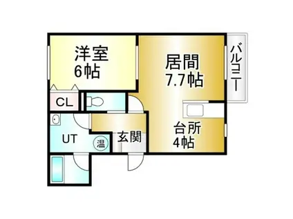 ESTANCIAIII(1LDK/3階)の間取り写真