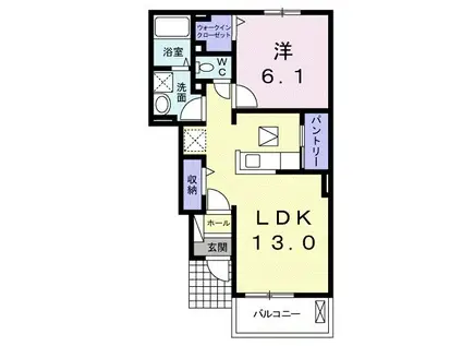メゾン・ナンジョー(1LDK/1階)の間取り写真