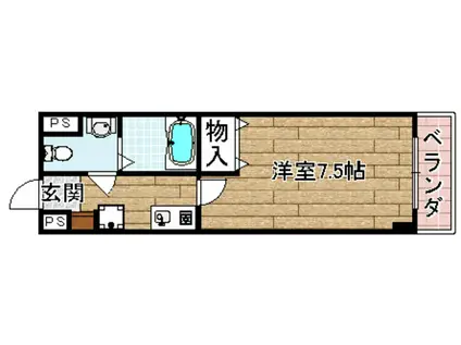 パステル神山(1K/5階)の間取り写真