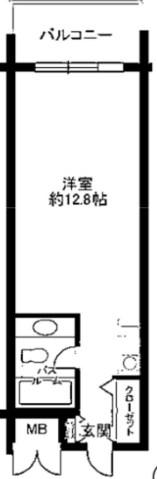 レックイン大磯(ワンルーム/3階)の間取り写真