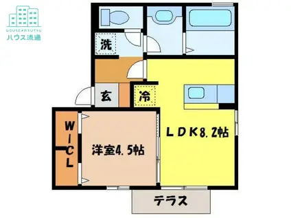 グランドール(1LDK/1階)の間取り写真