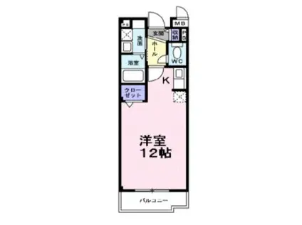 フランメゾン(1K/3階)の間取り写真