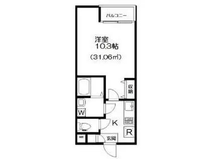 ヴァージナル阿佐谷(1K/3階)の間取り写真