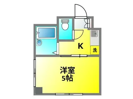 プチヴォアクサギ(1K/2階)の間取り写真