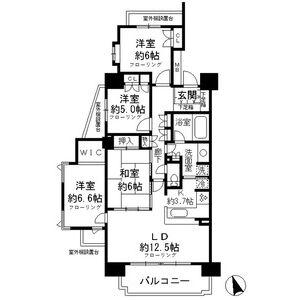 レジディア徳川(4LDK/2階)の間取り写真
