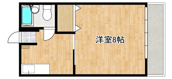 エクセル福島(1K/2階)の間取り写真
