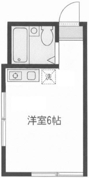 サンシエスタ西谷(1K/1階)の間取り写真