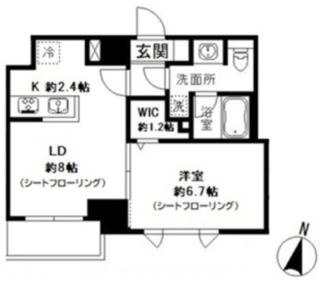 コートヒル本郷(1LDK/2階)の間取り写真