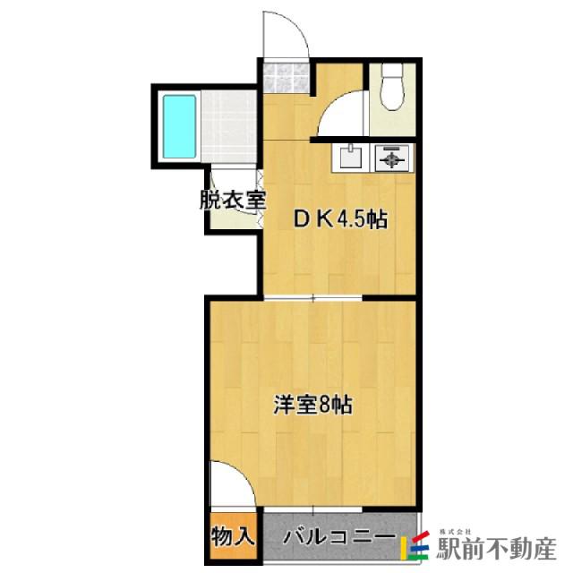 リアンジュB(1DK/1階)の間取り写真