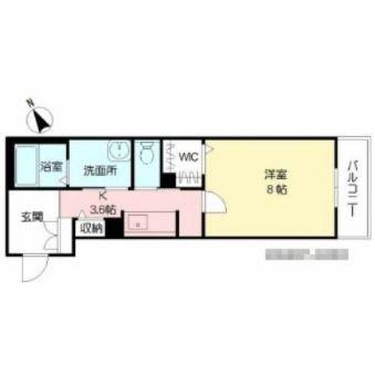GRAND SUNNY(1K/3階)の間取り写真